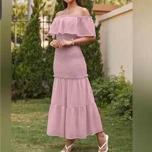 🆕 Maxi Off the shoulder Dress mermaid Easter spring